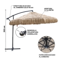 Kiso Plus 3m Garden Cantilever Parasol with Rattan Effect Choice Of