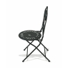 Provence Breakfast Outdoor Set: Black Iron Folding Table with 2 Chairs Bulk Discounts