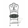 Provence Breakfast Outdoor Set: Black Iron Folding Table with 2 Chairs Discounts