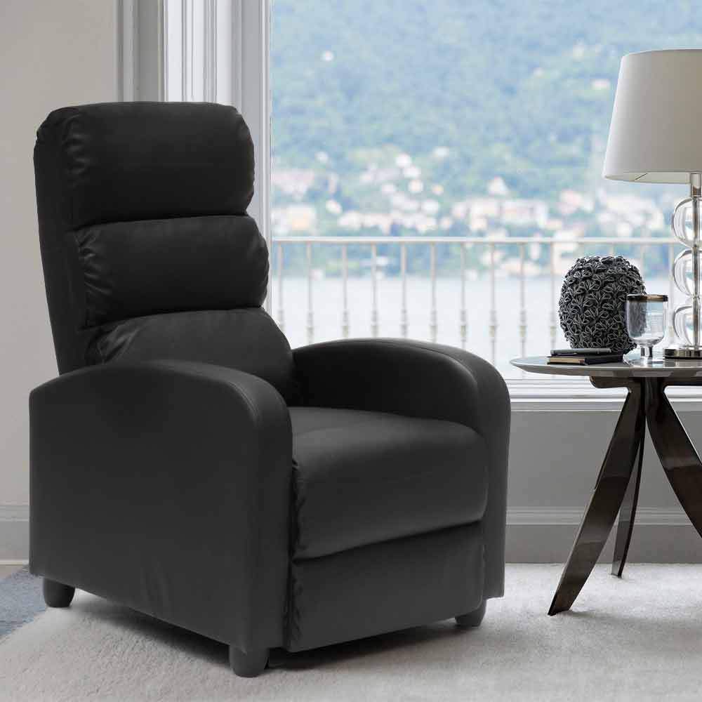 ALIce Recliner Relax Chair With Footrest Made Of Eco Leather