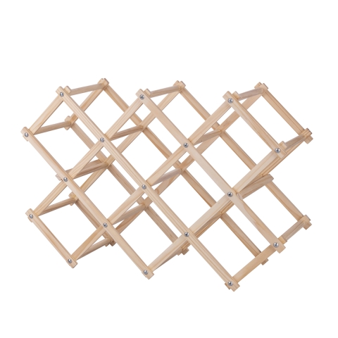 Vintor Foldable Pine Wood Wine Rack 53x17x38 Promotion