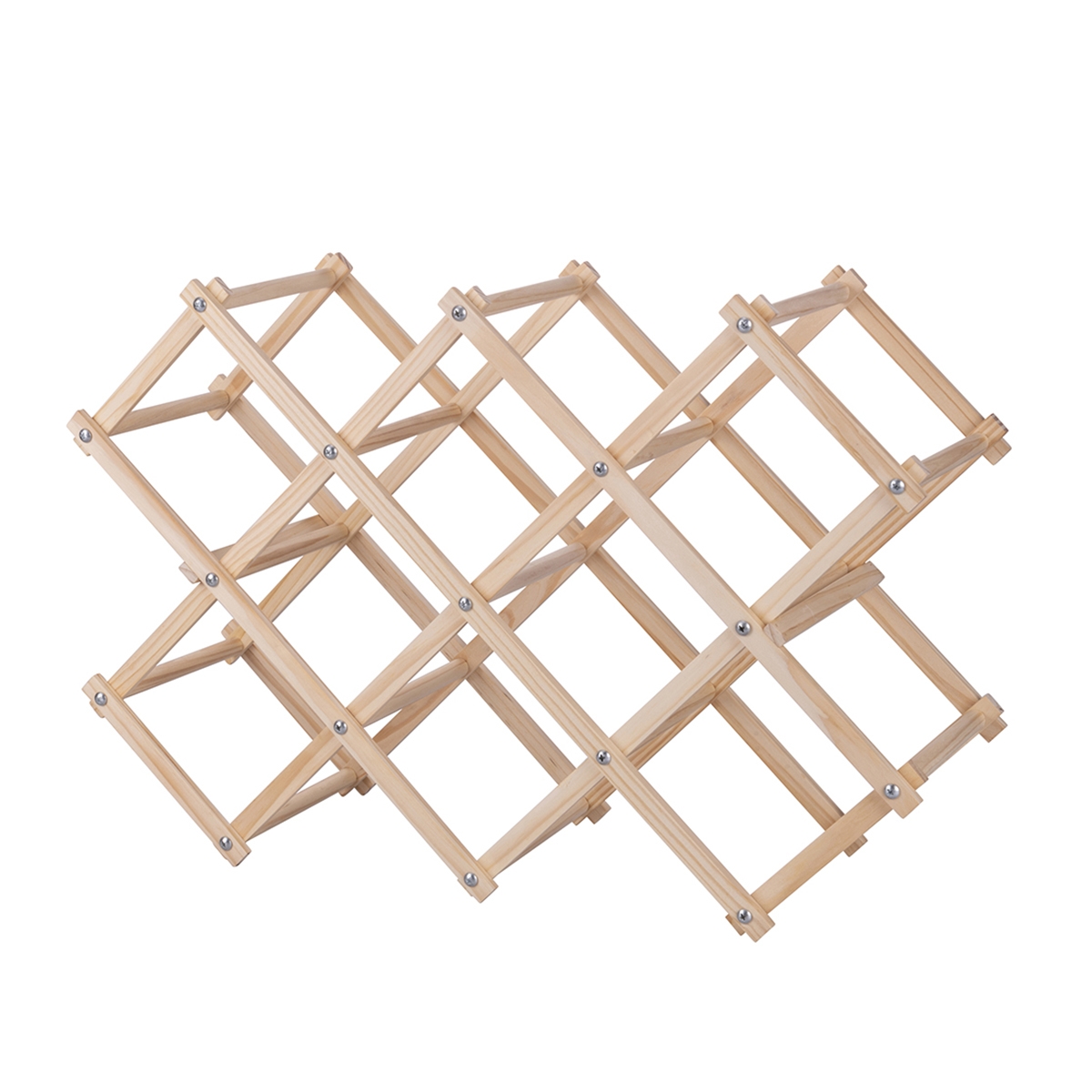 Vintor Foldable Pine Wood Wine Rack 53x17x38