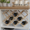 Vintor Foldable Pine Wood Wine Rack 53x17x38 On Sale