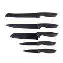 Set of 5 Black Stainless Steel Knives with Acrylic Stand - Nori Offers