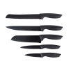 Set of 5 Black Stainless Steel Knives with Acrylic Stand - Nori Offers