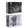Set of 5 Black Stainless Steel Knives with Acrylic Stand - Nori Sale