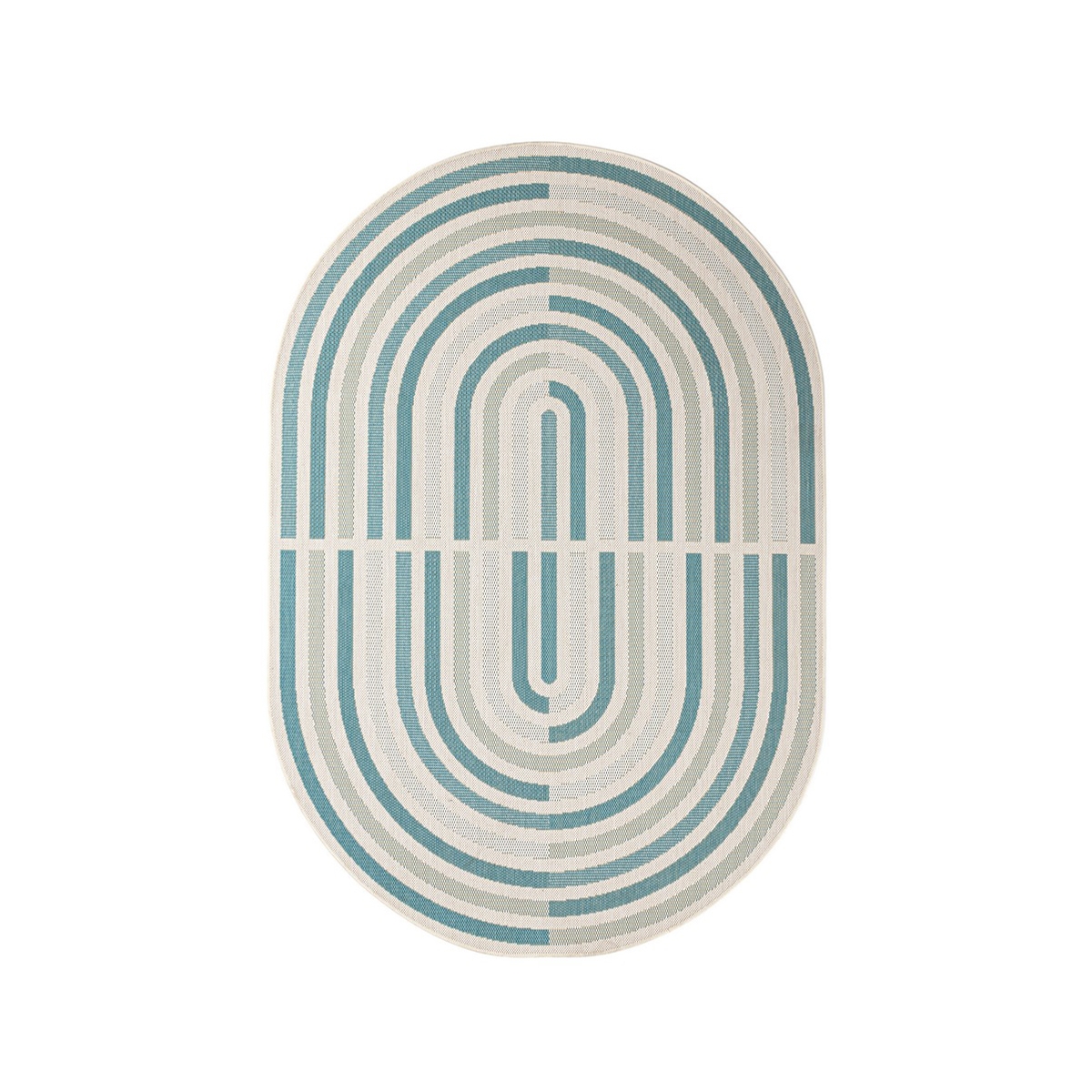 Bizzotto Nour Oval Indoor/Outdoor Rug - Green, Blue, Beige
