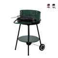 Charcoal Barbecue with Wheels and Adjustable Round Grill Ø 48cm Kivra Promotion