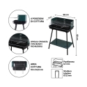 Charcoal Barbecue with Adjustable Grill 58x38xh82cm Grilza Choice Of
