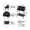 Charcoal Barbecue with Adjustable Grill 58x38xh82cm Grilza Choice Of