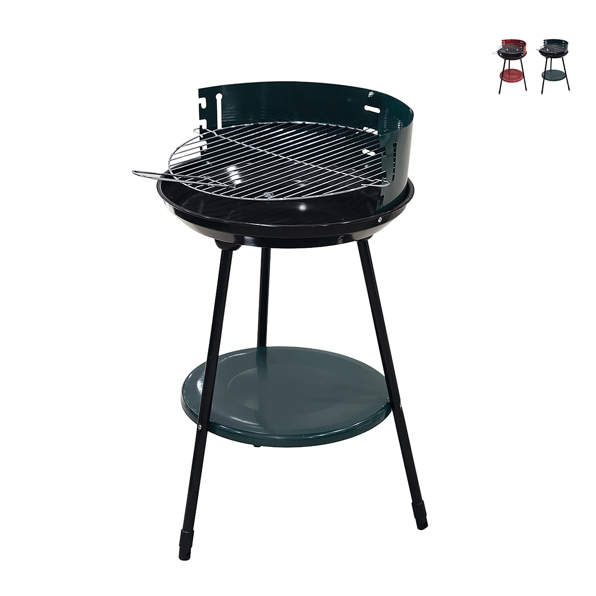 Zafro Round Charcoal Grill with Adjustable Height Ø 42cm