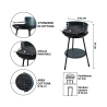 Zafro Round Charcoal Grill with Adjustable Height Ø 42cm Characteristics