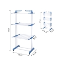 Towerdry Metal Tower Clothes Drying Rack with Foldable Wings and Wheels Bulk Discounts