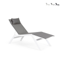Reclining Garden Sun Lounger with Cushion Bizzotto Krion Promotion