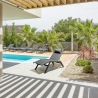 Reclining Garden Sun Lounger with Cushion Bizzotto Krion 