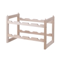 Celleris Stackable Spruce Wood Wine Rack for 8 Bottles Promotion