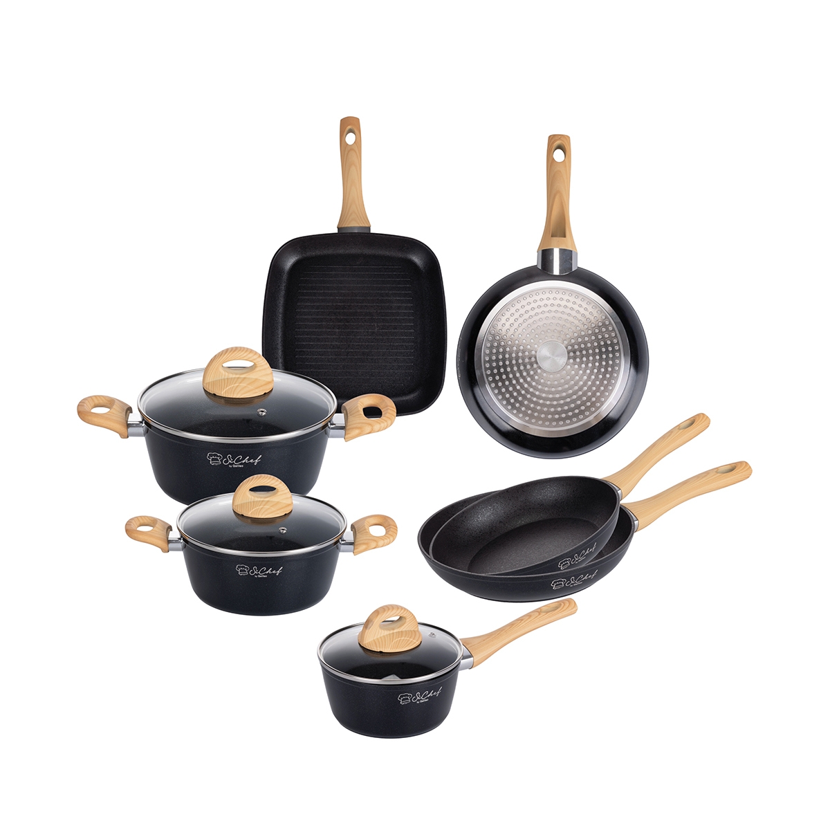 10-Piece Non-Stick Aluminum Cookware Set Fuji Promotion