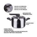 Nabo Stainless Steel Induction Pressure Cooker 5L Model