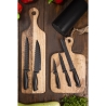 Black Knife Block with 5 Hammered Stainless Steel Knives Piko Bulk Discounts