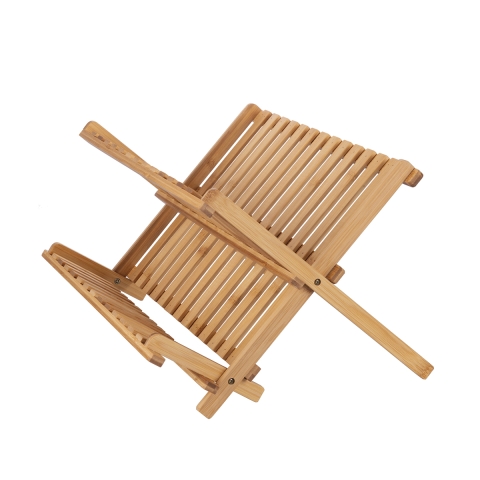 Foldable Bamboo Dish and Glass Rack 45x28x25 cm Ravi Promotion