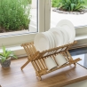 Foldable Bamboo Dish and Glass Rack 45x28x25 cm Ravi On Sale