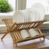 Foldable Bamboo Dish and Glass Rack 45x28x25 cm Ravi Bulk Discounts