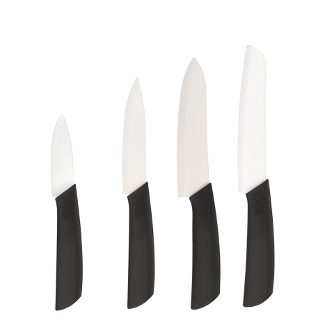 Set of 4 Ceramic Knives with Soft Touch Handle Kivis Promotion