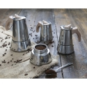 Riko Stainless Steel Moka Coffee Pot, 6-Cup, Wood-Effect Handle On Sale