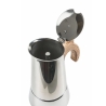 Riko Stainless Steel Moka Coffee Pot, 6-Cup, Wood-Effect Handle Offers