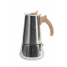 Riko Stainless Steel Moka Coffee Pot, 6-Cup, Wood-Effect Handle Discounts