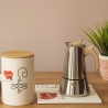 Riko Stainless Steel Coffee Maker 4 Cups with Wood Effect Handle On Sale