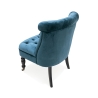 Vintage Style Velvet Effect Armchair with 2 Wheels Vesta 