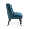 Vintage Style Velvet Effect Armchair with 2 Wheels Vesta On Sale
