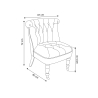 Vintage Style Velvet Effect Armchair with 2 Wheels Vesta 