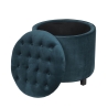 Vintage Multi-Use Round Storage Pouf Kursa Cost