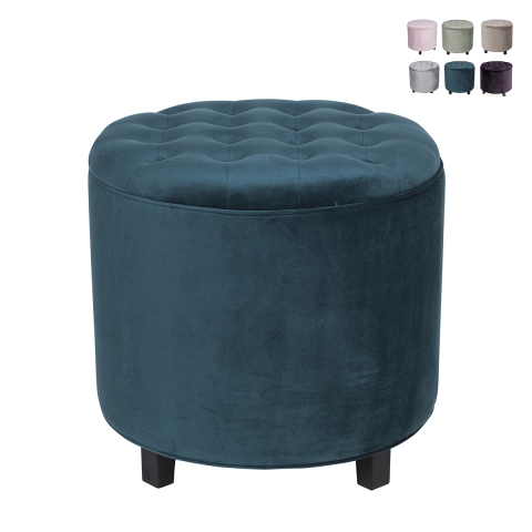 Vintage Multi-Use Round Storage Pouf Kursa Promotion