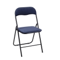 Set of 6 Folding Chairs with Velvet-Effect Upholstered Seat Pexis Buy