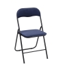 Set of 6 Folding Chairs with Velvet-Effect Upholstered Seat Pexis Buy