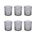 Set of 6 Glasses 340 ml with Decorative Surface Edinburgh Catalog
