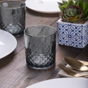 Set of 6 Glasses 340 ml with Decorative Surface Edinburgh On Sale