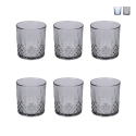Set of 6 Glasses 340 ml with Decorative Surface Edinburgh Promotion
