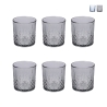 Set of 6 Glasses 340 ml with Decorative Surface Edinburgh Promotion