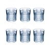 Set of 6 Decorated Glass Water Tumblers 340 ml Dublin Discounts