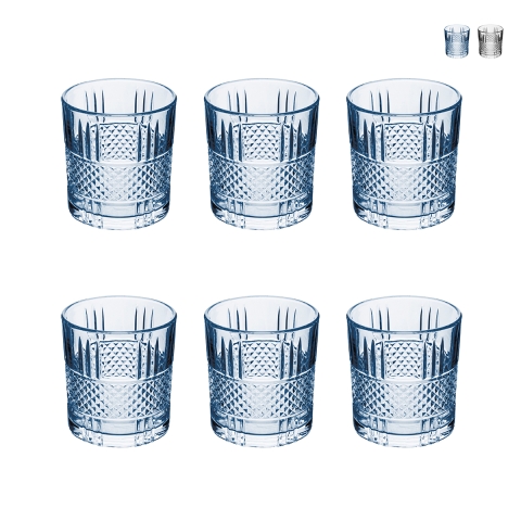 Set of 6 Decorated Glass Water Tumblers 340 ml Dublin Promotion