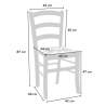 Vintage Wooden Dining Chair with Straw Seat for Kitchen Dining Room Paesana 