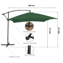 3x3m Garden Cantilever Umbrella Kios Cost