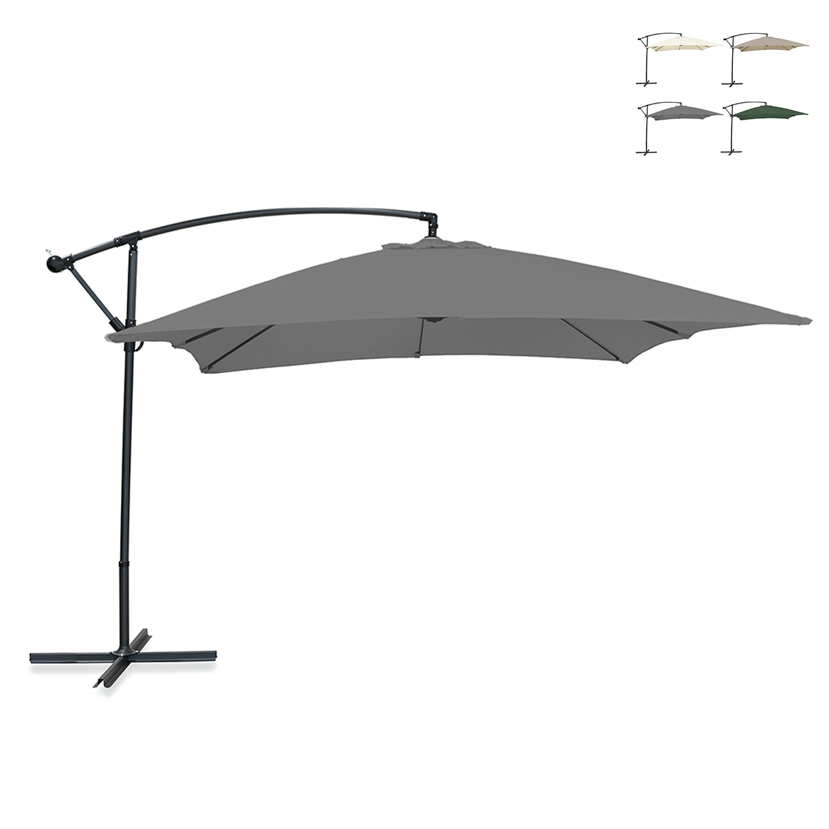 Kios 3x2m Steel Cantilever Garden Umbrella Offers