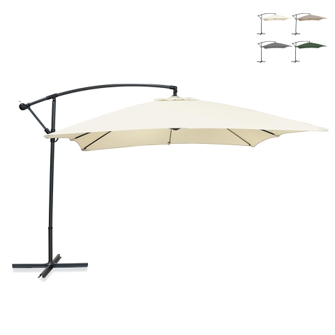 Kios 3x2m Steel Cantilever Garden Umbrella Promotion