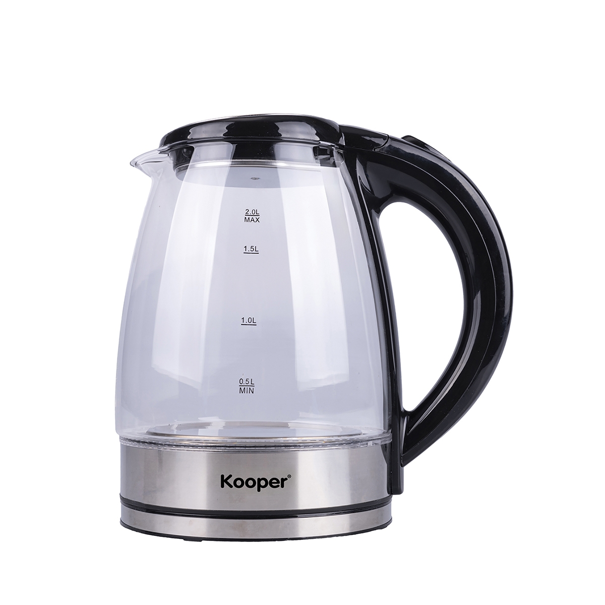 Electric Kettle with Glass Carafe, LED Base, 1800W - Nashi Promotion