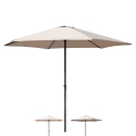 Cuba 3m Round Garden Umbrella with Central Pole for Outdoor Use Promotion
